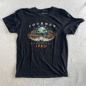 Journey T-Shirt Mens Medium Black Departure 1980 Graphic Rock Band Tee